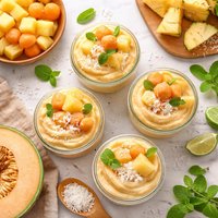 Frozen Pineapple Cantaloupe Mousse
