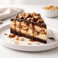 Frozen Snickers Ice Cream Cake