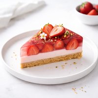 Frozen Strawberries Gelatin Pie