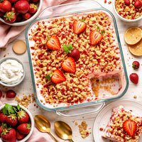 Frozen Strawberry Crunch Dessert
