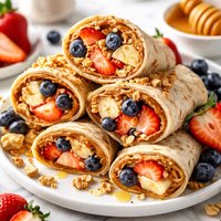Fruit and Peanut Butter Wraps
