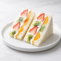 Fruit and Whipped Cream Sandwich