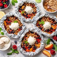 Fruit Crisp in Foil Packets