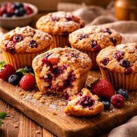 Fruit Filled Muffins Light
