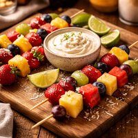 Fruit Kabobs with Margarita Dip