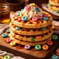 Fruit Loop Waffles