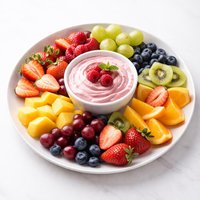 Fruit Platter with Raspberry Dip