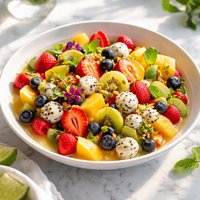 Fruit Salad with Exotic Lime Syrup