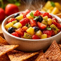 Fruit Salsa and Cinnamon Chips