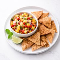 Fruit Salsa with Cinnamon Tortilla Chips