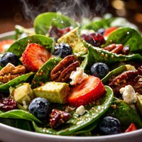 Fruited Spinach Salad with Honey Mustard Dressing