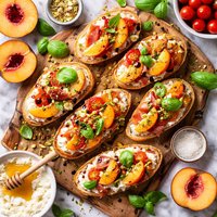 Fruity Peachy Bruschetta