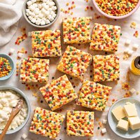 Fruity Rice Krispie Treats Squares Kids No Bake