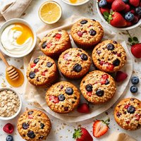 Fruity Whole Wheat Yogurt Muffins