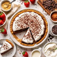 Fudge Bottom Chocolate Layer Pie
