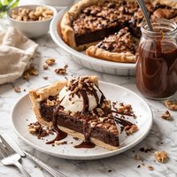 Fudge Brownie Pie and Hot Fudge Sauce