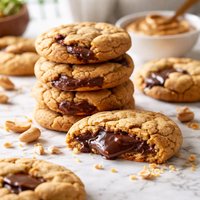 Fudge Filled Peanut Butter Cookies