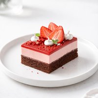 Fudge Strawberry Cream Torte