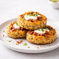 Fully Loaded Potato Skin Cakes