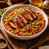 Funky Chicken with Sesame Noodles