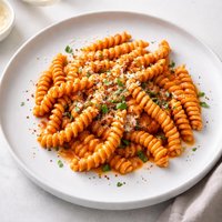 Fusilli Bucati Lunghi with Roasted Red Pepper Sauce