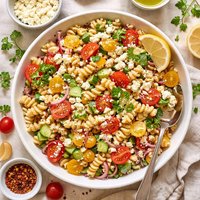 Fusilli with Garbanzo Beans