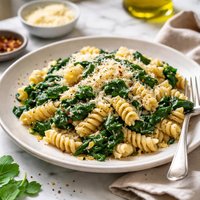 Fusilli with Spinach and Asiago Cheese