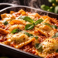 Fuss Free Ravioli and Cheese Bake