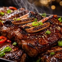 Galbi Kalbi Grilled Korean Short Ribs Flanken Cut