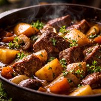 Game Stew with Cider and Apples
