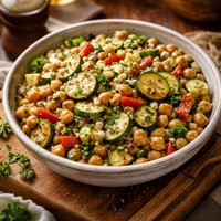 Garbanzo Bean and Zucchini Salad
