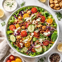 Garden Salad with Ranch Dressing