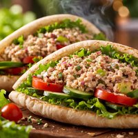 Garden Tuna Salad Pita Sandwiches