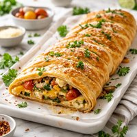 Garden Vegetable Omelette Braid Pampered Chef Copycat
