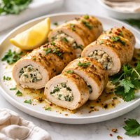 Garlic and Herb Cheese Stuffed Chicken Rollups