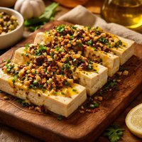 Garlic and Olive Salad Dressing Tofu