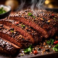 Garlic and Pepper Marinated Flank Steak