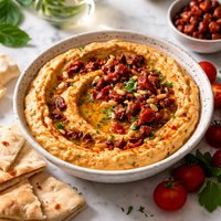 Garlic and Sun Dried Tomato Hummus