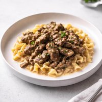 Garlic Beef Stroganoff