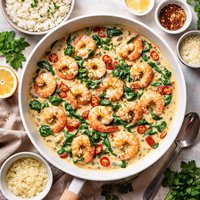 Garlic Butter Shrimp in Cream Sauce