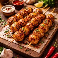 Garlic Chile Potato Kebabs