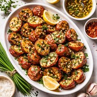 Garlic Chive Grilled Red Potatoes