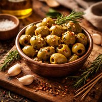 Garlic Cocktail Olives
