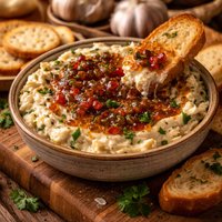 Garlic Extravaganza Cheese Spread Dip with Jalapeno Jelly or Ras