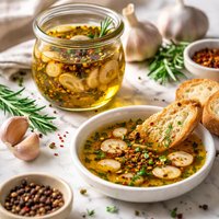 Garlic Infused Oil and Dipping Sauce