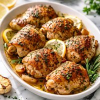 Garlic Lemon Roast Chicken Thighs
