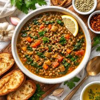 Garlic Lentil Soup