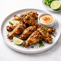 Garlic Lime Chicken Wings with Chipotle Mayonnaise