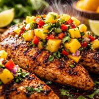 Garlic Lime Grilled Chicken with Mango Salsa