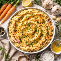 Garlic Mashed Root Vegetables